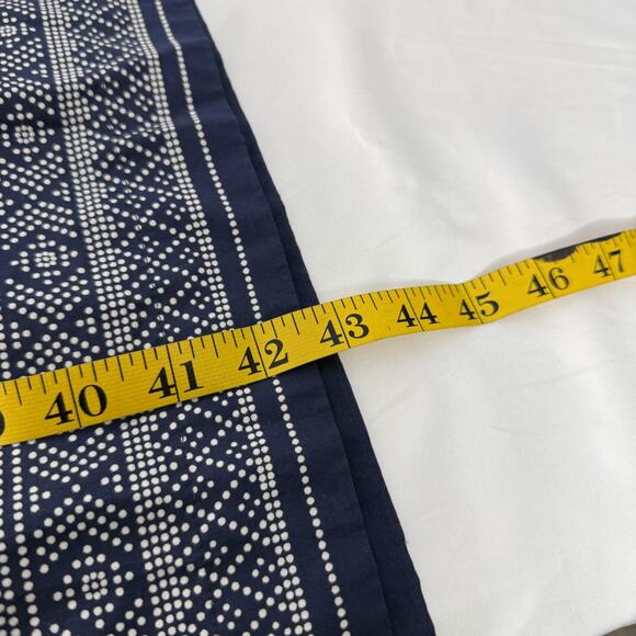 Toast Dress Womens XL Blue White Kaftan Floral Print Cotton Boho India Pockets - Picture 9 of 9